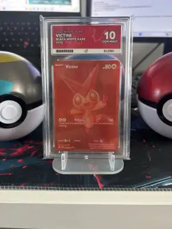 Pokemon TCG White Flare English Red Victini Card 172/086 Ace Grading Gem Mint 10 - Image 1