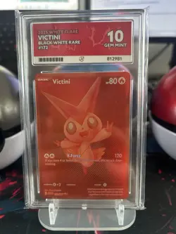 Pokemon TCG White Flare English Red Victini Card 172/086 Ace Grading Gem Mint 10 - Image 2