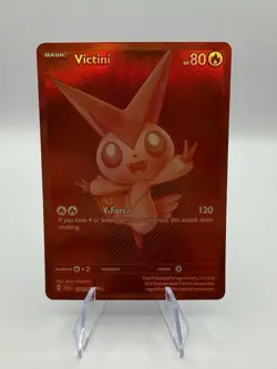 Pokemon TCG Red Victini Card 172/086 White Flare English Edition Black Bolt - Image 1