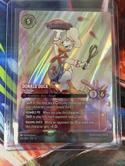 Disney Lorcana Shimmering Skies Donald Duck - Pie Slinger Enchanted Foil 214/204 - Image 3