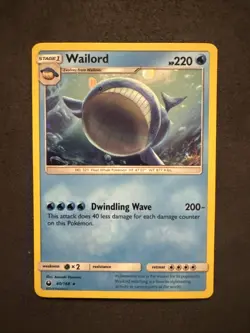 Wailord 40/168 Cosmos Holo Rare Celestial Storm Pokemon Card LP - Image 1