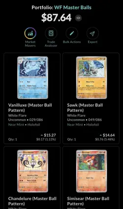 Pokemon TCG White Flare Master Ball Lot Of 10 Holos Sawsbuck Chandelure And More - Image 3