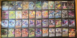 Pokemon TCG Lot. V, IR, EX, Gold Foil Fan Art. Etc. 162 Cards Total. - Image 1