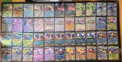 Pokemon TCG Lot. V, IR, EX, Gold Foil Fan Art. Etc. 162 Cards Total. - Image 3