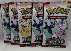 Pokemon Pokemon TCG Prismatic Evolutions Booster Pack Lot 5 x 10 Cards English - Image 1