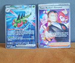 Pokemon TCG 2-Card Lot Yanmega ex 228/196 Full Art Holo + Team Rocket’s Giovanni - Image 1