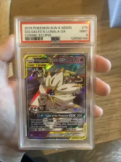 Pokemon TCG Solgaleo & Lunala GX Holo Card 75/236 Psa 9 - Image 2