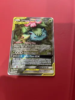 Pokemon TCG Venusaur & Snivy GX SM229 Alternative Art Tag Team Promo Card - Image 1