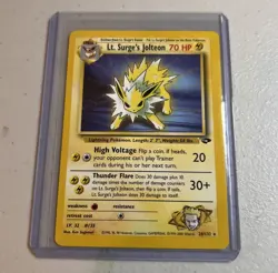 Pokemon Card - Lt. Surge's Jolteon Gym Challenge 28/132 Rare NM - Image 1