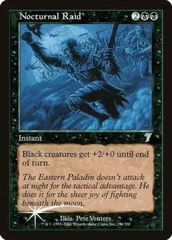 Nocturnal Raid (LP) FOIL #151 7th Edition 7ED Magic the Gathering card MTG - Image 1