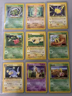 Pokemon TCG 1st Edition Neo Genesis Lot Of 9 Non Holo Cards - WOTC VTG 2001 NM - Image 1