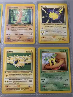 Pokemon TCG 1st Edition Neo Genesis Lot Of 9 Non Holo Cards - WOTC VTG 2001 NM - Image 3