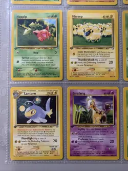 Pokemon TCG 1st Edition Neo Genesis Lot Of 9 Non Holo Cards - WOTC VTG 2001 NM - Image 5