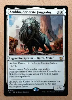 Mtg Magic: Arahbo, der erste Fangzahn, the First Fang, DEUTSCH, Katzen Lord - Image 1