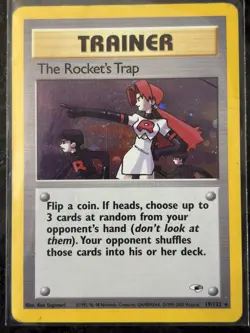 Pokemon Gym Heroes The Rocket's Trap Holo 19/132 HP - Image 1