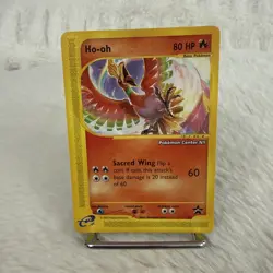 Ho-Oh # 52 WOTC Black Star PROMO "Pokemon Center NY" Stamped Card E- Reader NM - Image 1