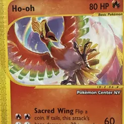 Ho-Oh # 52 WOTC Black Star PROMO "Pokemon Center NY" Stamped Card E- Reader NM - Image 3