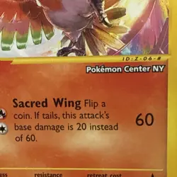 Ho-Oh # 52 WOTC Black Star PROMO "Pokemon Center NY" Stamped Card E- Reader NM - Image 4