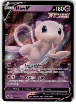 2023 Pokemon Crown Zenith Mew V #060/159 - Image 1