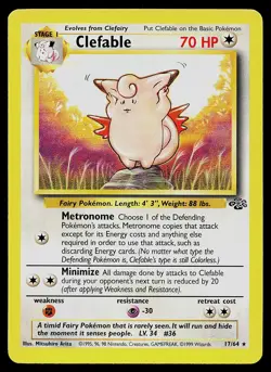 Pokemon Card - Clefable Jungle 17/64 Rare - Image 1