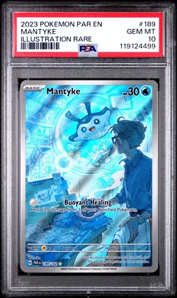 Mantyke 189/182 Illustration Rare Par En-paradox Rift Pokemon PSA 10 - Image 1