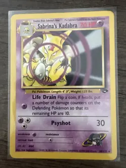 Pokemon TCG Sabrina's Kadabra Gym Challenge 58, Regular Unlimited Uncommon Card - Image 1
