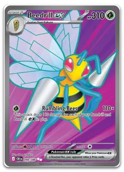 Beedrill ex - 098/086 #98/86 (Holo) (NM) ME04: Chaos Rising CRI Pokemon - Image 1