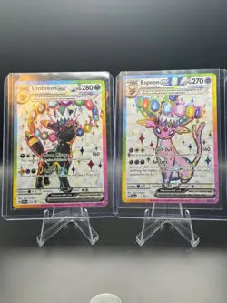 Pokemon TCG Promo Holo Lot (2) Umbreon ex SVP 176 Espeon ex SVP 175 EN - Image 1