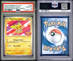 2024 POKEMON INDONESIAN SV-P PROMO #190 PIKACHU IN BATIK SHIRT PSA 10 - Image 3