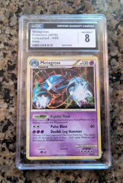 ✨Metagross Holo RARE Pokemon Card CGC 8 NM/MINT Unleashed Set #4/95 (2010)🌟W@W! - Image 1