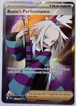Roxie's Performance 112/086 Ultra Rare Chaos Rising Pokemon Holo Near Mint - Image 1