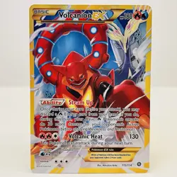 Volcanion EX Full Art Secret Rare 115/114: Pokemon Steam Siege - NM / Pack Fresh - Image 1