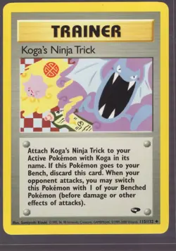 Pokemon Koga's Ninja Trick 115/132 Gym Challenge 2000 WOTC - Image 1