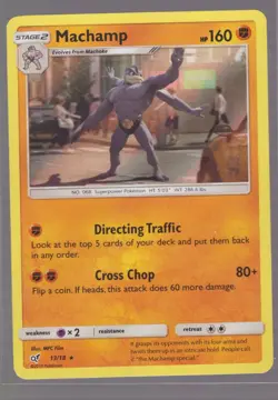 MACHAMP 13/18 RARE DETECTIVE PIKACHU 2019 POKEMON HOLO RARE MPC FILM - Image 1