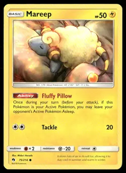 Mareep 75/214 Common Lost Thunder Pokemon Near Mint - Image 1
