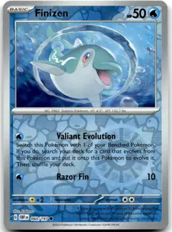 Finizen 060/197 Common Obsidian Flames Pokemon Reverse Holo Near Mint - Image 1