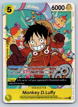 Monkey.D.Luffy - OP07-109 (Reprint) SR NM - One Piece - Image 1