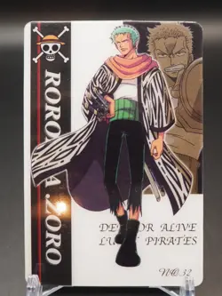 Roronoa Zoro One piece Plastic Trading card No.32 Bandai Japanese A517 - Image 1