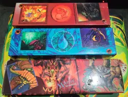 Magic The Gathering Vintage Card Boxes Empty Wizards Mtg x3 - Image 1