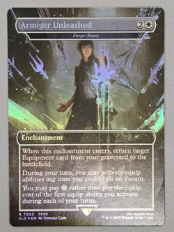 MTG x FINAL FANTASY SECRET LAIR - ARMIGER UNLEASHED #7002 RAINBOW FOIL - Image 1