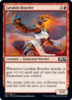 x4 Lavakin Brawler - Core Set 2020 (M20) - NM - MTG - Image 1