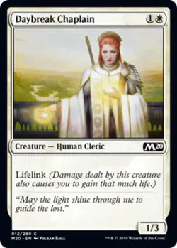 x1 Daybreak Chaplain - Core Set 2020 (M20) - NM - MTG - Image 1