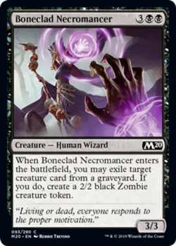 x1 Boneclad Necromancer - Core Set 2020 (M20) - NM - MTG - Image 1