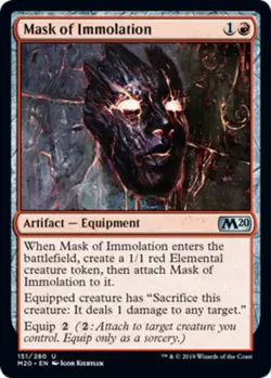x1 Mask of Immolation - Core Set 2020 (M20) - NM - MTG - Image 1