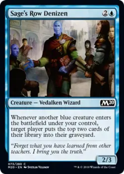 x1 Sage's Row Denizen - Core Set 2020 (M20) - NM - MTG - Image 1
