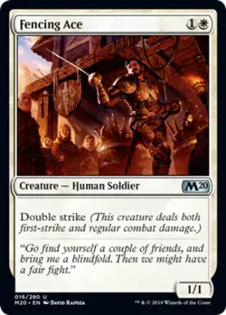 x1 Fencing Ace - Core Set 2020 (M20) - NM - MTG - Image 1