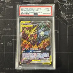 PSA 9 Pokemon Hidden Fates Promo Moltres & Zapdos & Articuno GX #SM210 MINT - Image 1