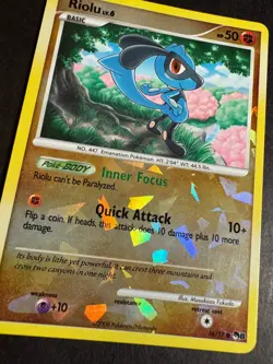 Riolu Lv. 6 Cracked Ice Holo 16/17 Pokemon Pop Series 8 Lightly Played - Image 2