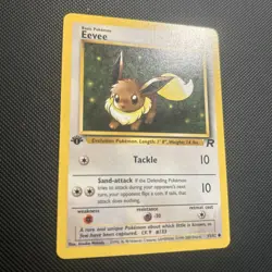 💥 1st Edition Eevee Non Holo Foil WOTC Pokemon Card 55/82 Rocket Set 2000 - Image 3