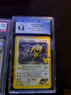 POKEMON 2021 ROCKET’S ZAPDOS HOLO GYM CHALLENGE #145 PSA 9.5 - Image 1